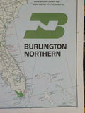 Map Burlington Northern 1981 Feb United States Map folded