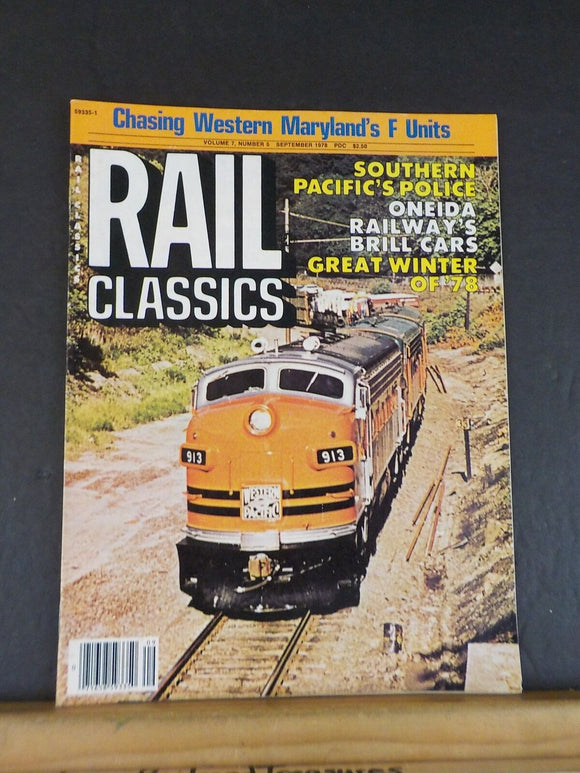 Rail Classics Magazine 1978 September V7#5 SP Police Oneida Ry Brill cars WM F u
