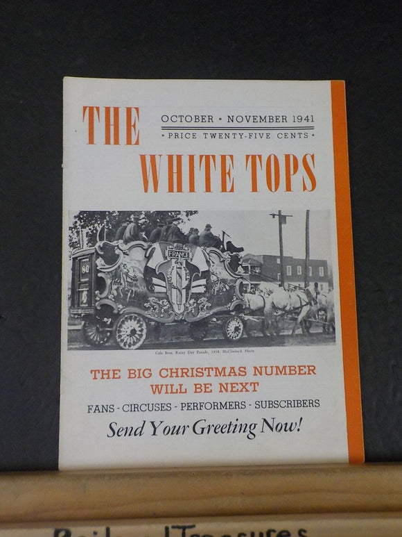 White Tops Circus Magazine 1941 October November Big Days with the Greatest Show