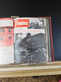 Trains Magazine in a Trains wire binder 1966 12 issues