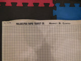 Philadelphia Rapid Transit Co. Market St. Elevated Table 19 Roster Blanks