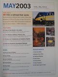 Trains Magazine 2003 May A government Railroad that works Monon Folklore SP Aval