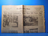 Newspaper The Ellicot City Times 1955 August 25 First Steam Locomotive Came Here