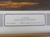 Renaissance Lithographic Print  A. Dunouy Napoli Vista Da Capodimonti