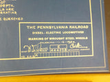 Blueprint PRR Diesel-Electric Locomotives Marking of Wrought Steel wheels 444028