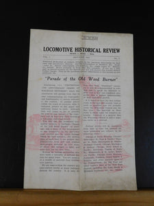 Locomotive Historical Review 1933 May-June Vol.1 No.3 Parade of the wood burner