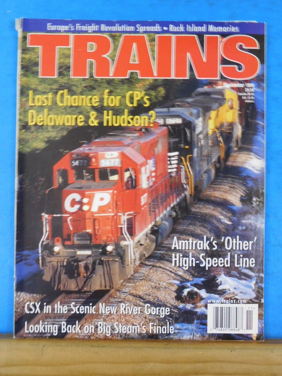 Trains Magazine 1999 November Last chance CP Delaware & Hudson CSX New River Gor