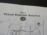Map Texas Electric Railway Lot of 8 maps