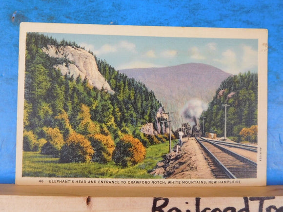 Postcard Elephant’s Head and Entrance to Crawford Notch, White Mountains, N.H.