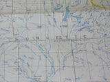 Map Burlington Northern Wyoming State Railroad Map 1983 August
