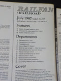Railfan & Railroad Magazine Complete Year 1987 Complete Year  8 issues