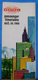New York Central System Public Timetable 1966 October 30