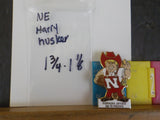 Jaycees Nebraska Harry Husker In White Shirt Holding Football On White Base  PIN