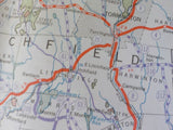 Map Connecticut Transportation REvised Edition 1941 Folded