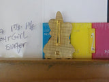 Jaycees California Boy & Girl Surfer Next To A Blue Surfboard  PIN