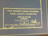 Blueprint PRR Diesel-Electric Locomotives Fuel Oil Filler Screen 444018A
