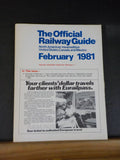 Official Railway Guide 1981 FebruaryNorth American passenger travel edition