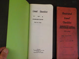 Illustrated Lionel Checklist Lot of 2 1929-1942 1945-1969 Standard Gauge Caboose