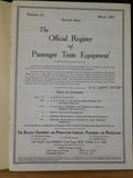 Official Register of Passenger Train Equipment Issue #32 March 1967
