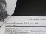 Upper Canada Railway Society Newsletter #481 November 1989 Canadian passenger ra
