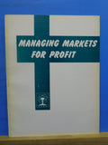 Managing Markets for Profit RSMA Soft Cover 1965 Railway Systems and Management