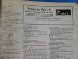 Trains Magazine Bound Volume 16 Nov 1955 - Oct 1956