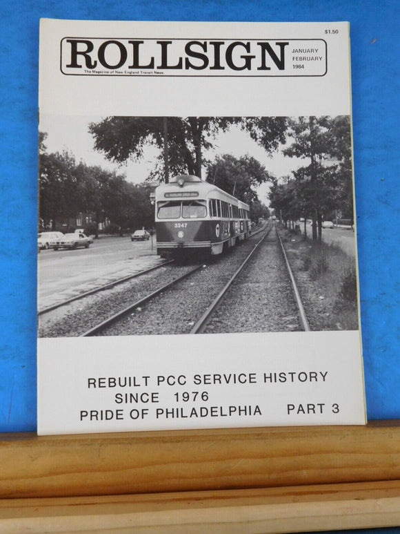 Rollsign Magazine of New England Transit News 1984 January February