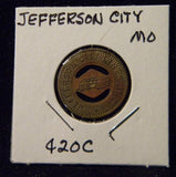 Token MO Jefferson City 420C Jefferson City Lines Inc Half Fare