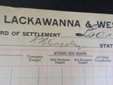 Delaware Lackawanna & Western Railroad Form A.F.&T.A. Lot of 2 1916