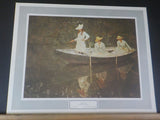 Renaissance Lithographic Print Claude Monet La Barque a Giverny