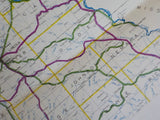 Map Burlington Northern Nebraska State Railroad Map 1983 August