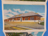 Postcard Union Pacific Souvenir Folder of the Overland Route UP