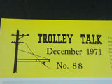 Trolley Talk #88 1971 December Ohio Trolley Trails. Lehigh Valley Traction Lines