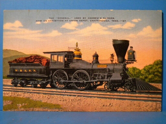 Postcard General used by Andrew's Raiders Western & Atlantic Railway