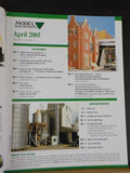 Model Railroading 2005 April Grain drying facility UP TOFC cars ATSF U33C EMD