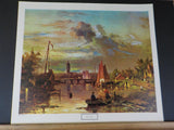 Renaissance Lithographic Print Holandes 22 X 19 inches