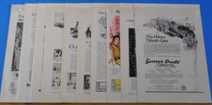 Ads Southern Pacific Railroad Lot #12 Advertisements from various magazines (10)