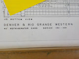 Blueprint Denver & Rio Grande Western 40 Refrigerator Cars Series 150-169