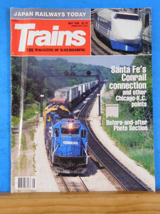 Trains Magazine 1990 May Santa Fe's Conrail connection Japan Railways today