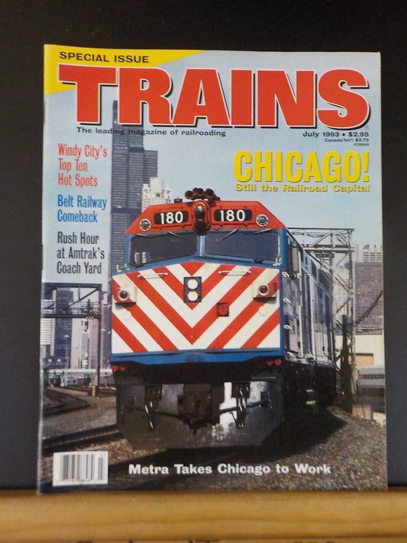 Trains Magazine 1993 July Chicago Belt Railway comeback Amtrak Coach Yard