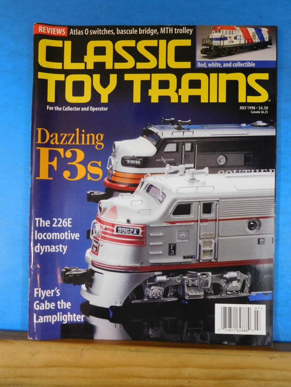 Classic Toy Trains 1998 July Atlas O switches Bascule bridge MTH Troll ...