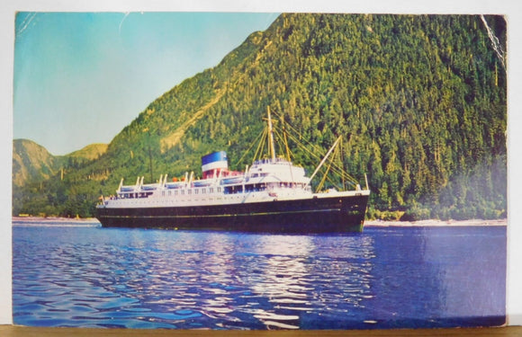 Postcard Canadian National Steamships SS Prince George Postmarked 1957