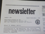 Upper Canada Railway Society Newsletter #284 August September 1969 Silver Messen