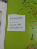 TranzAlpine Express New Zealand by Roy Sinclair travel map    Soft Cover stapled