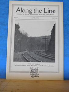 Along the Line 1926 June  New York New Haven & Hartford Employee Magazine