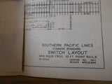 Blueprint Southern Pacific Company Lot of 8 Turnouts, Switch layout, crossover