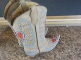 Corral Teen Boots size 4 1/2T Stk #1031 Angel Wings Hearts Embroidered Western C