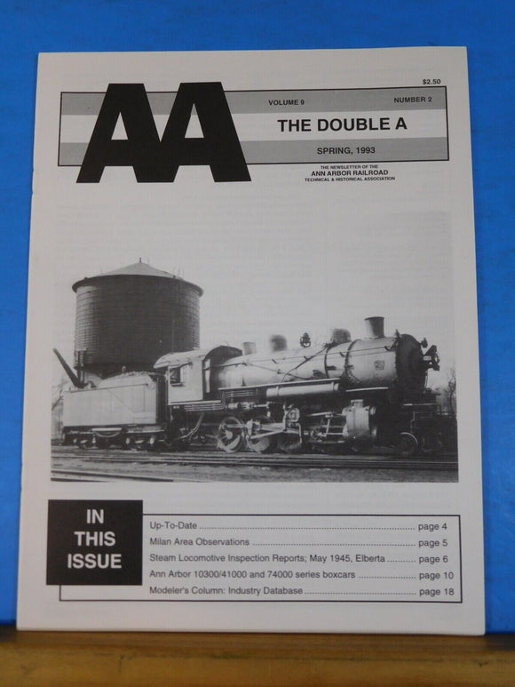 Double A 1993 Spring V9 #2 AA Ann Arbor Historical Society 20 pages