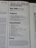 Railfan & Railroad Magazine 1988 May Tumbler to Tidewater Red River Valley & Wes