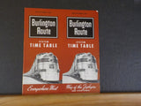 Burlington Route System Public Timetable 1957 May-October